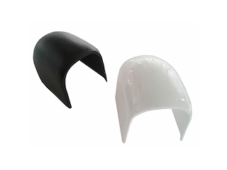 Terminale bianco per bottazzo in PVC  H 45 mm. 