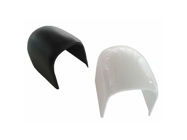 Terminale bianco per bottazzo in PVC  H 45 mm. 