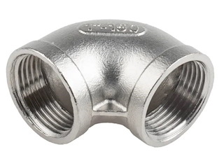 Gomito 90° femmina/femmina inox 1" 1/2