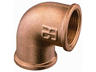 Gomito femmina femmina in bronzo a 90° - 1/4 - 