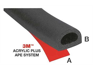 Guarnizione adesiva in EPDM - 17,5 mm - 3M - 25 mt. -
