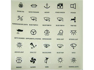 Etichette adesive per interruttori a bascula