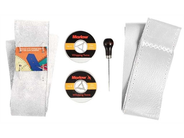 Kit per ricoprire le ruote dei timoni in pelle - Bianco ghiaccio