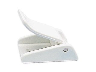 Fibbia in plastica bianca - Da fissare allo scafo - 