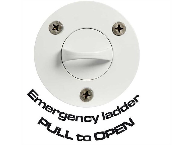 Scaletta di emergenza a 3 gradini - Viti frontali -