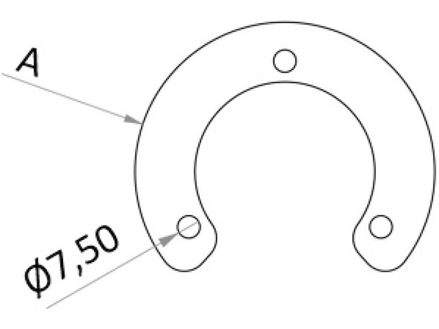 Controflangia  per boccola con cop. a cerniera - Ø 38 mm. -
