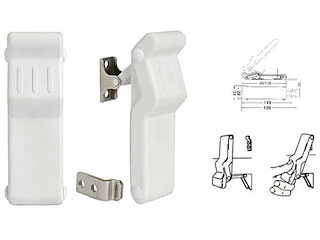 Chiusure a leva in termo gomma elastica - Bianco