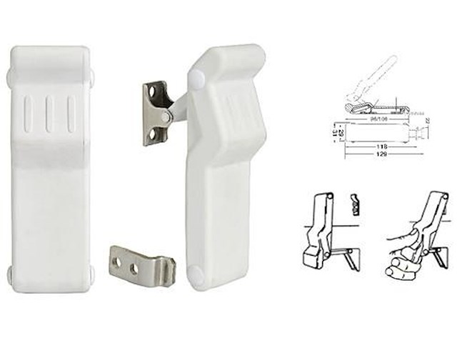 Chiusure a leva in termo gomma elastica - Bianco