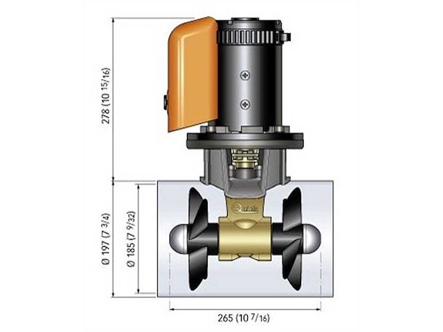 Elica di prua Quick BTQ 185 DP - 65 kg 24 V