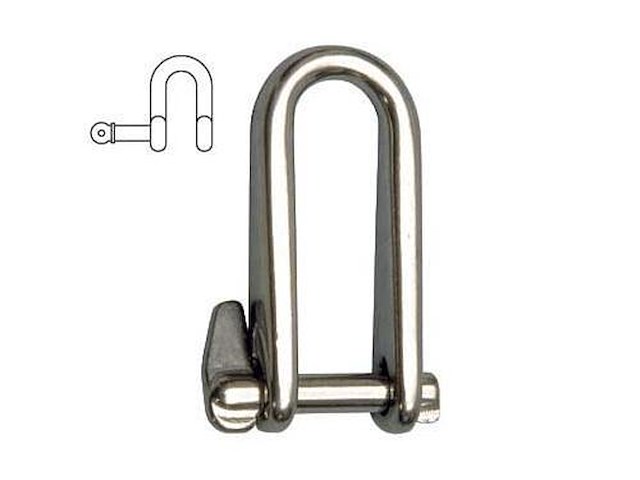 Grillo in acciaio inox chiusura a scatto e barretta 8 x 70 mm