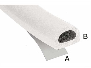 Guarnizione adesiva in EPDM - 19 mm - al mt. - Bianca - 