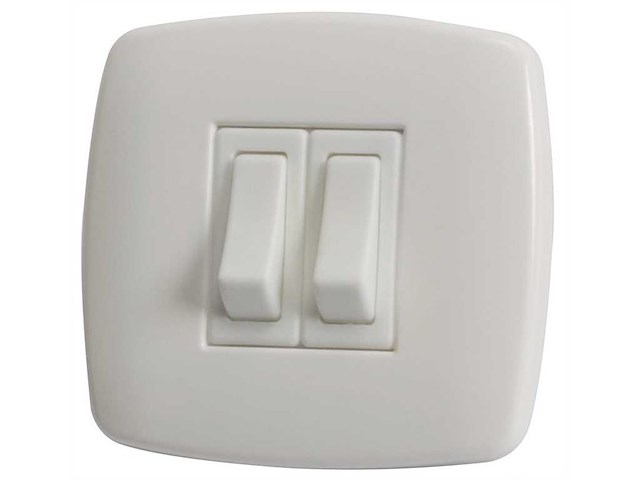 Interruttori esterni per bassa tensione - Doppio bianco