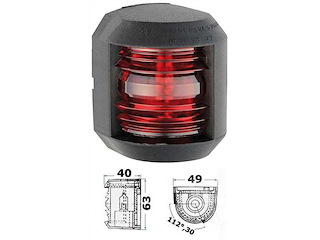 Luce di navigazione Utility Compact corpo Nero - Rosso