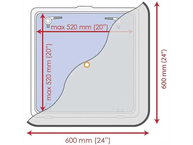 Tendina oscurante + zanzariera per passo-uomo - 600 x 600