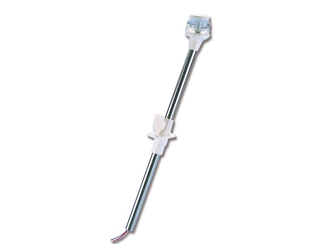 Asta retrattile con luce 360° corpo nero