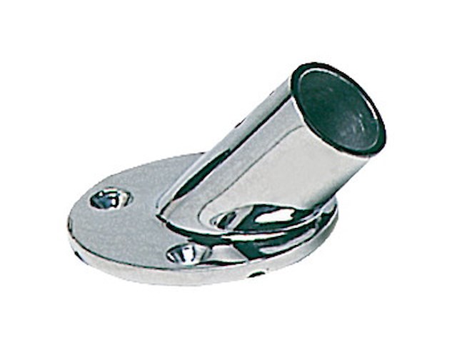 Basetta tonda in acciaio inox da fusione 45° 22 mm
