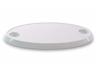 Piano tavolo ovale con sede bicchieri