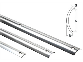 Profilo sottile in acciaio Inox 28 x 7 mm. - 3 Metri