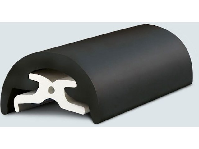 Bottazzo Radial in PVC - Nero H 65 mm. - 24 Metri -