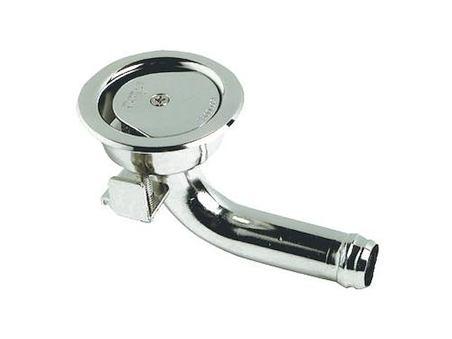 Sfiato carburante a 90° in acciaio inox a filo 