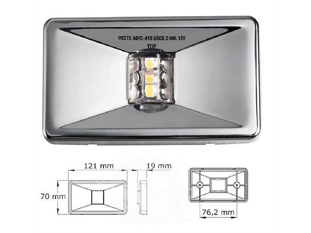 Luce di Poppa Mouse Stern - Rettangolare - LED