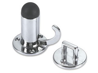 Fermaporte in ottone cromato 