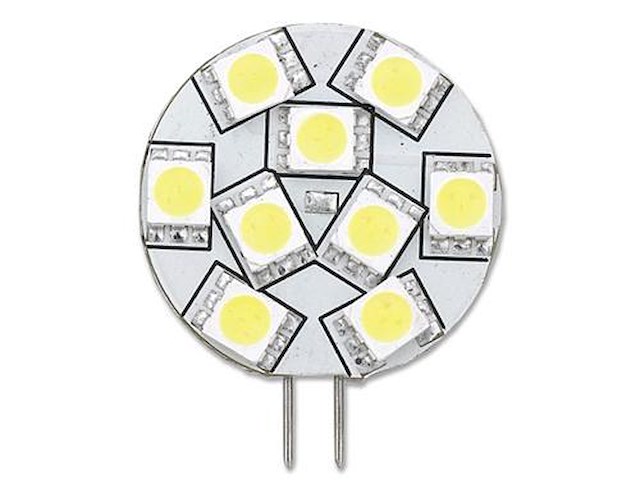 Lampadina a 10 led Ø 30 mm. - ricambio G4 - Luce fredda -