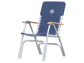 Sedia pieghevole in alluminio - Deck blu
