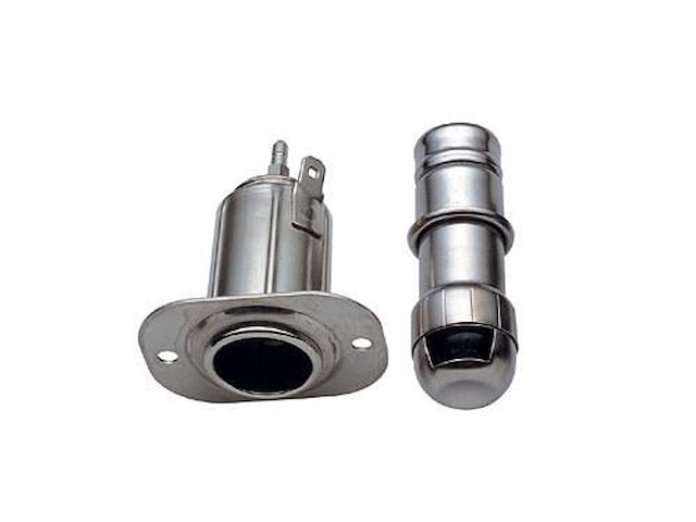 Accendisigari in acciaio inox - completo -