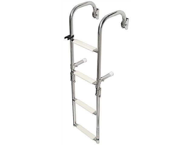 Scaletta pieghevole con attacchi arcuati - 3 gradini -