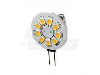 Lampadina a 9 led Ø 24 mm. - ricambio G4 - Luce calda -
