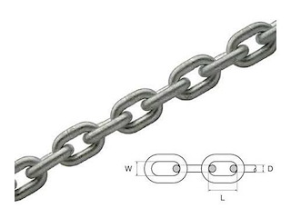 Catena calibrata per verricelli in acciaio inox 316 - 8 mm - 50 mt -