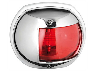 Luce di navigazione Sphera Maxi corpo in Acciaio Inox - Rossa