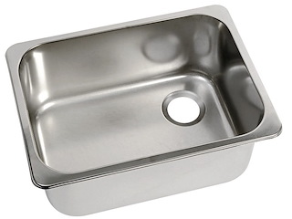 Lavello rettangolare in acciaio inox 350 x 260 mm