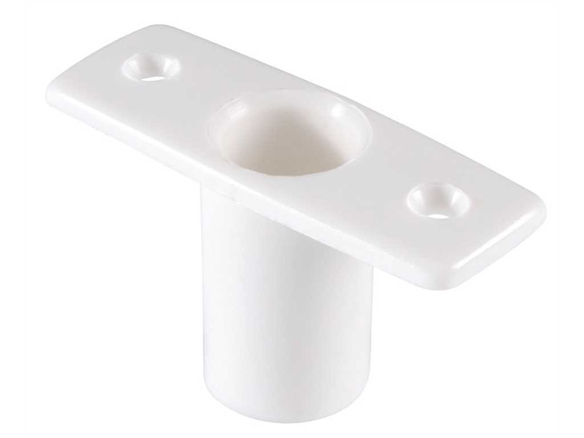 Boccola portascalmo in plastica ad incasso - Bianca