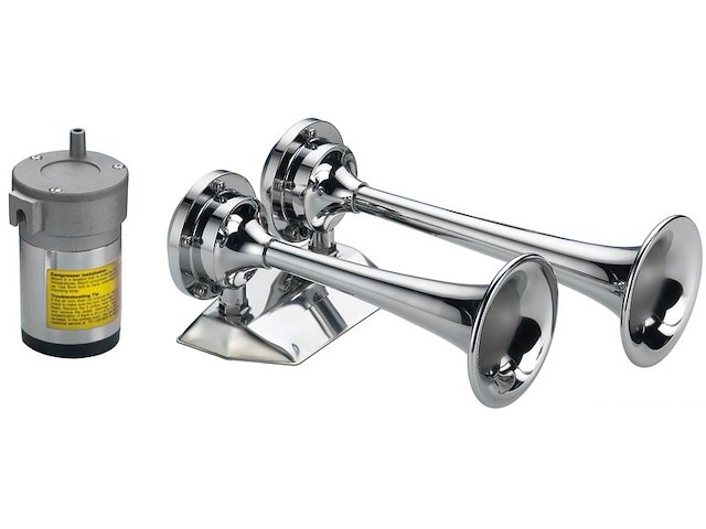 Tromba 2 Corni - 241 x 89 mm. - 24 Volt -