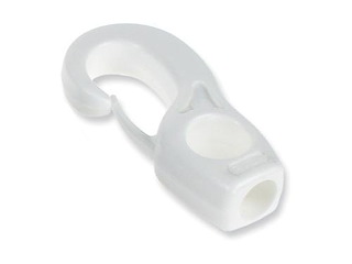 Gancetti in nylon per elastici - bianco foro 8 mm - 2 pz. -