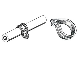 Fermacavo / Fermatubo - Ø interno 12 mm.  - Box da 10 pz. -