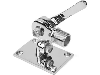 Basetta a doppio snodo in acciaio inox per antenne 