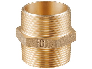 Niples doppio in bronzo - 1"1/2