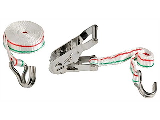 Cinghia con cricco e ganci Inox - 600 cm. -