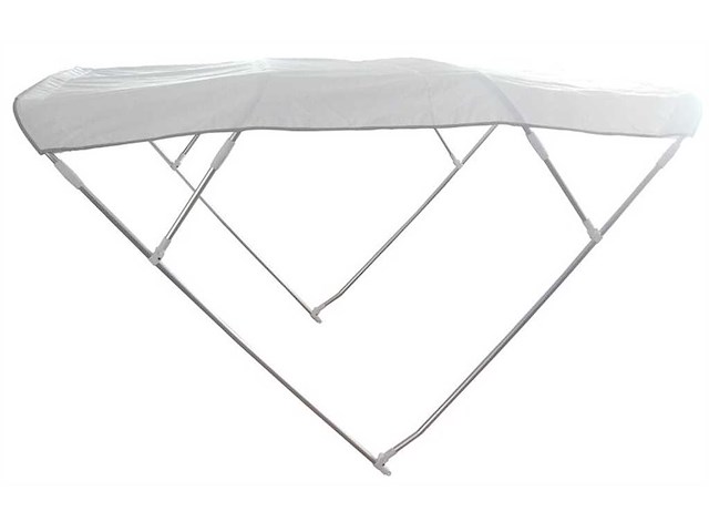 Capottina parasole Bimini 4 archi - Bianca 235/245 cm. -