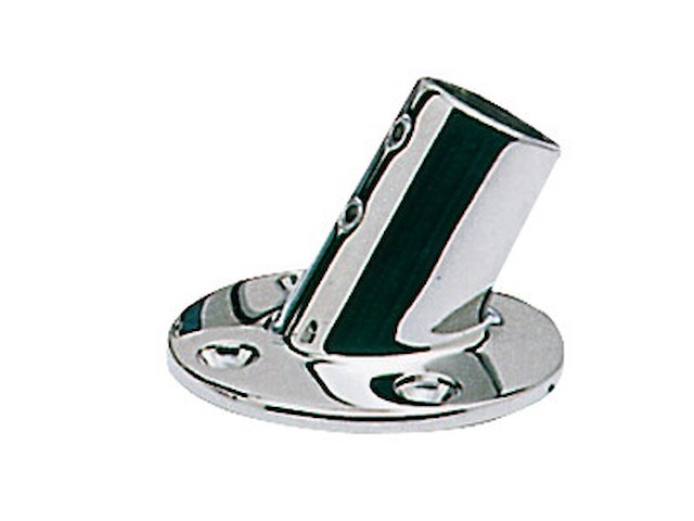 Basetta tonda in acciaio inox da fusione 60° 22 mm