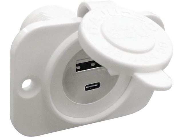 Presa USB A + USB C - Bianca