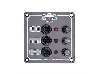 Pannello elettrico "Boat" 3 interruttori + Led