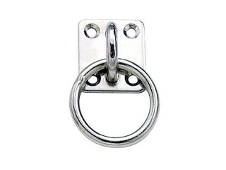 Piastrina rettangolare con anello - Ø 5 mm -