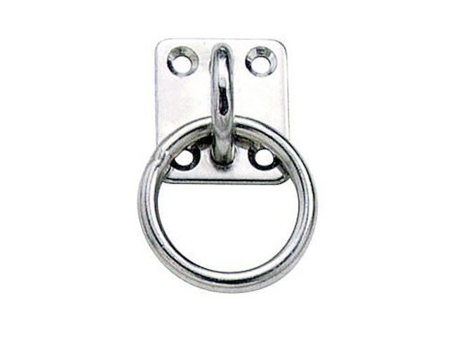 Piastrina rettangolare con anello - Ø 5 mm -