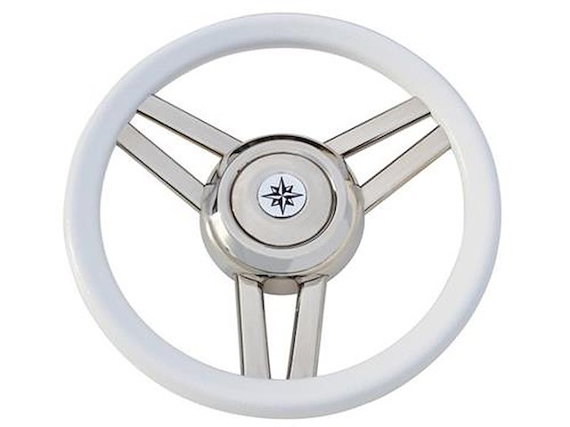 Volante "Magnifico" a 3 razze ovalizzate - Bianco -