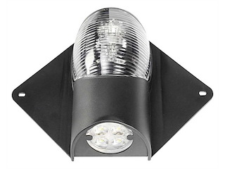 Luce di via + luce di coperta LED - Nero