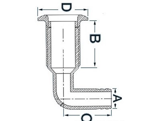 Scarico a mare 1" x 20 mm